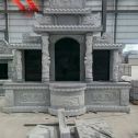 鞍山 芝麻灰高档墓碑，土墓，可定制