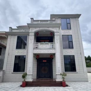 鞍山 芝麻白石材别墅干挂案例展示