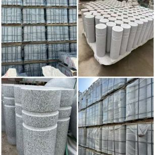 鞍山 芝麻白花岗岩挡车柱、隔离柱多少钱