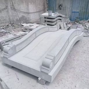 鞍山 芝麻灰花岗岩园林景观 小石桥