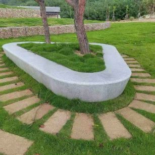 鞍山 芝麻白光面整石坐凳